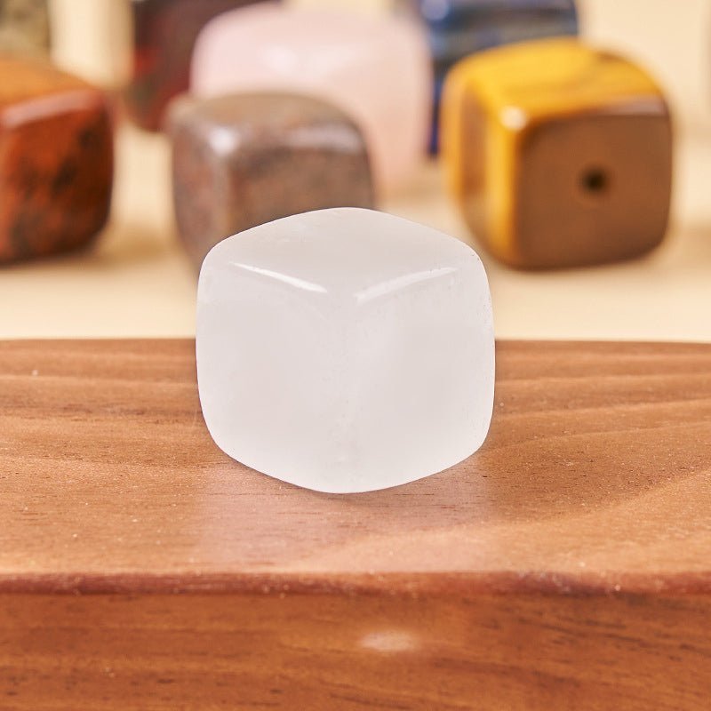 Clear Quartz incense holder with hole, a crystal burner for energy cleansing and amplification during meditation.