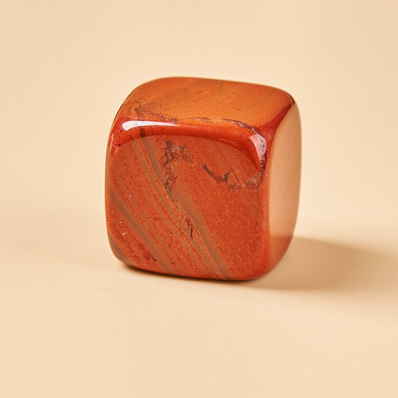 Red Jasper gemstone incense burner for grounding and stability during meditation practices.