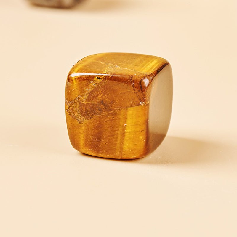Tiger's Eye incense stick holder for confidence and protection during yoga and mindfulness.