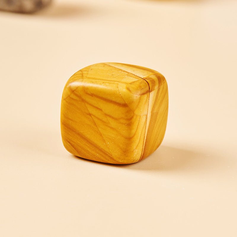 Wood Grain Stone incense burner base for earthy grounding and connection to nature.