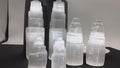 Natural Moroccan Selenite Light Tower, a self-cleansing energy obelisk for home purification and meditation.
