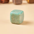 Amazonite crystal incense burner base for truthful communication and calming energy in the home.
