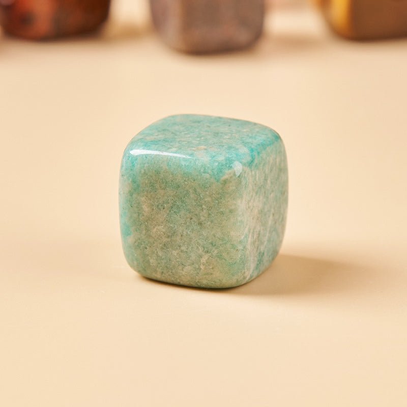 Amazonite crystal incense burner base for truthful communication and calming energy in the home.